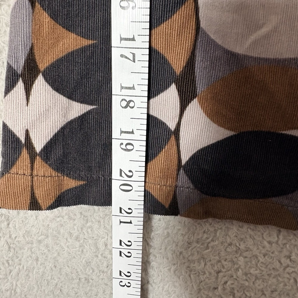 Boden‎ Corduroy Skirt Womens Multicolor Sz 6L Retro Geometric A Line 100% Cotton - Picture 5 of 10